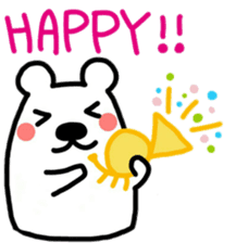 White Bear playing Horn(English ver.) sticker #9777108