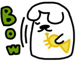 White Bear playing Horn(English ver.) sticker #9777109