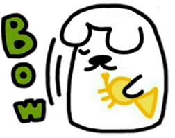 White Bear playing Horn(English ver.) sticker #9777109