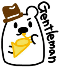 White Bear playing Horn(English ver.) sticker #9777110