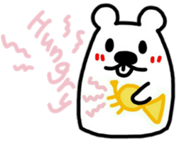 White Bear playing Horn(English ver.) sticker #9777115