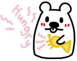 White Bear playing Horn(English ver.) sticker #9777115