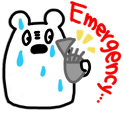 White Bear playing Horn(English ver.) sticker #9777116