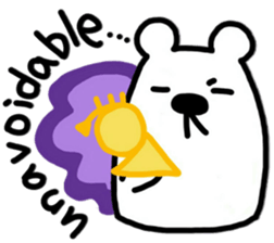 White Bear playing Horn(English ver.) sticker #9777119