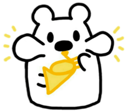 White Bear playing Horn(English ver.) sticker #9777124