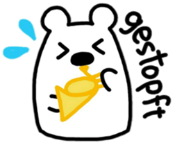 White Bear playing Horn(English ver.) sticker #9777126