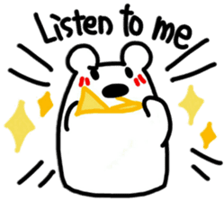 White Bear playing Horn(English ver.) sticker #9777127