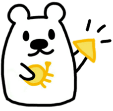 White Bear playing Horn(English ver.) sticker #9777130