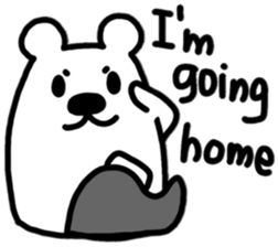 White Bear playing Horn(English ver.) sticker #9777133