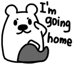 White Bear playing Horn(English ver.) sticker #9777133