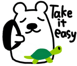 White Bear playing Horn(English ver.) sticker #9777134