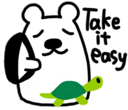 White Bear playing Horn(English ver.) sticker #9777134