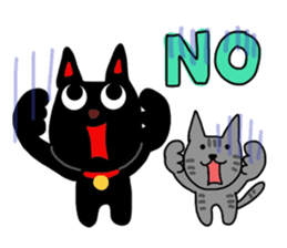 Black cat of Sendai valve sticker #9778555