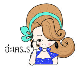 Nong ROLL ,80's cute girl sticker #9779099