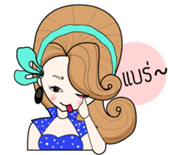 Nong ROLL ,80's cute girl sticker #9779102