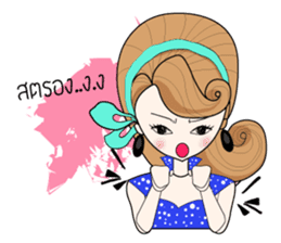 Nong ROLL ,80's cute girl sticker #9779110