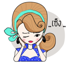 Nong ROLL ,80's cute girl sticker #9779124