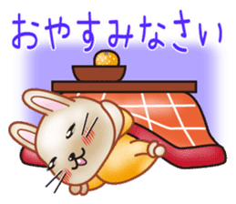 The warm and cute rabbit sticker #9779170
