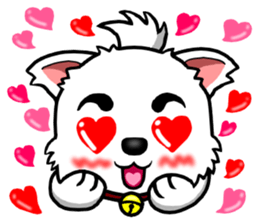 There are only little white dog sticker #9779863