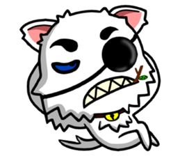 There are only little white dog sticker #9779875