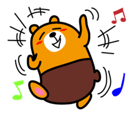 Liu-Lang Bear-Happy Happy Time sticker #9780231