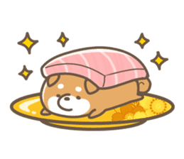 Shiba sushi sticker #9780376