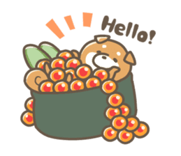 Shiba sushi sticker #9780378