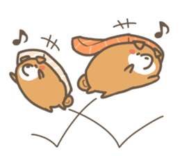 Shiba sushi sticker #9780383