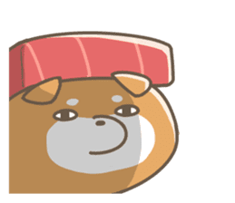 Shiba sushi sticker #9780386