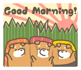Shiba sushi sticker #9780392