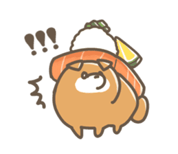 Shiba sushi sticker #9780404