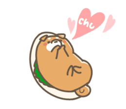 Shiba sushi sticker #9780407