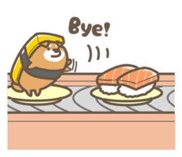 Shiba sushi sticker #9780415