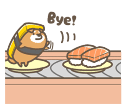 Shiba sushi sticker #9780415
