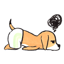 The dog in underwear in sticker #9782874