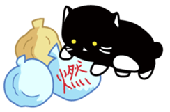 The bossy cat look like a panda. sticker #9783039