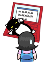 The bossy cat look like a panda. sticker #9783045