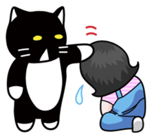 The bossy cat look like a panda. sticker #9783048