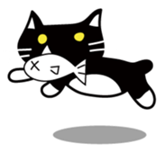 The bossy cat look like a panda. sticker #9783053