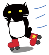 The bossy cat look like a panda. sticker #9783055