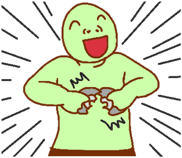 Green man to be fished Passing sticker #9783983