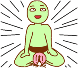 Green man to be fished Passing sticker #9783989