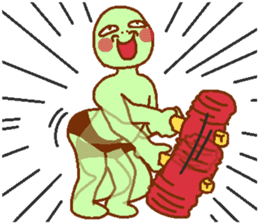 Green man to be fished Passing sticker #9783993