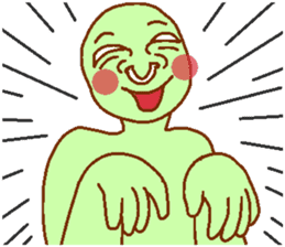 Green man to be fished Passing sticker #9784007