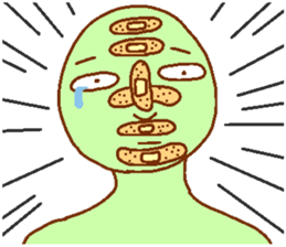 Green man to be fished Passing sticker #9784013