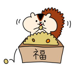 Enjoy February with bear and squirrel!! sticker #9784017