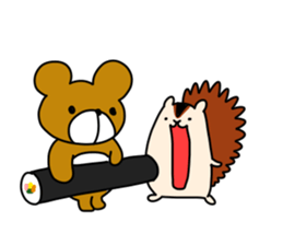 Enjoy February with bear and squirrel!! sticker #9784018