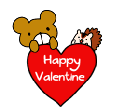 Enjoy February with bear and squirrel!! sticker #9784020