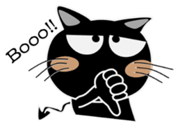 Black cat Happy 3rd sticker #9784268