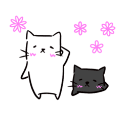 Kawaii cats [Shiro and Kuro] sticker #9785296